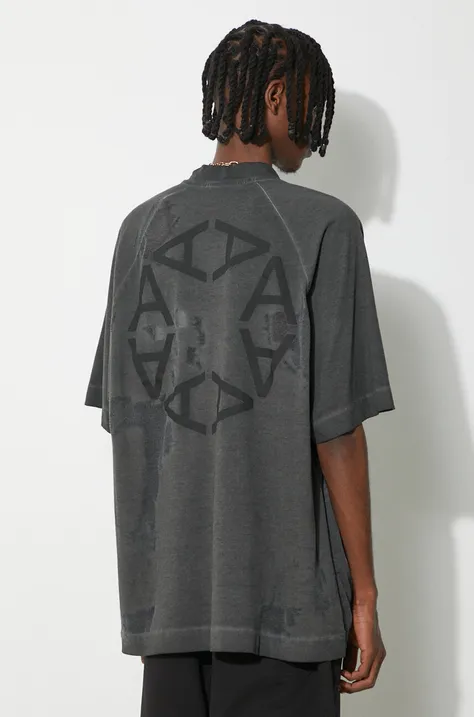 1017 ALYX 9SM tricou Oversized Translucent Graphic Logo pentru bărbați, culoarea negru, cu imprimeu AAUTS0464FA01