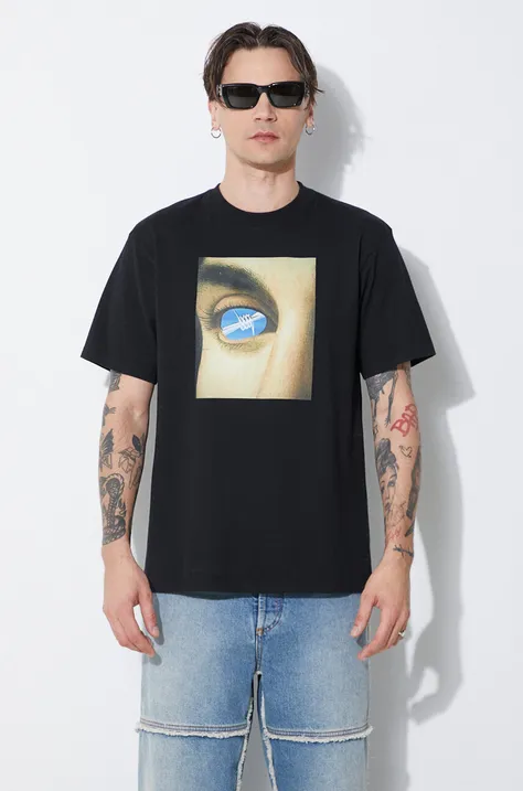 Βαμβακερό μπλουζάκι Undercover ανδρικό, χρώμα: μαύρο, UC1D3808