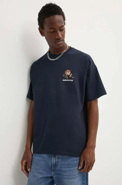 Bavlnené tričko Billabong BOUQUET pánske, tmavomodrá farba, s potlačou, ABYZT02427