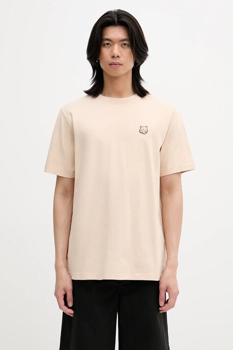 Maison Kitsuné cotton t-shirt Bold Fox Head Patch Comfort Tee Shirt green color with an application MM00127KJ0118