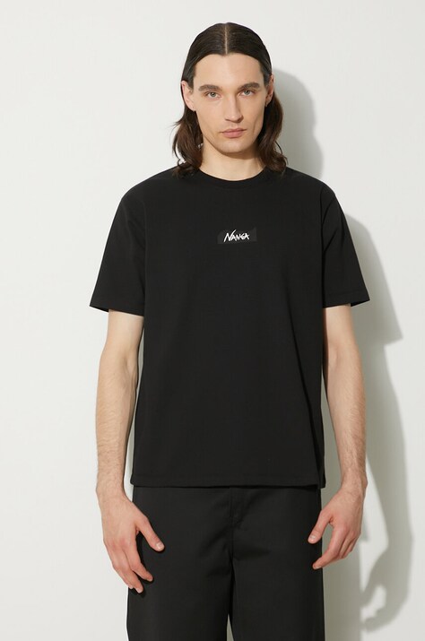 Nanga t-shirt Eco Hybrid Mt Logo Tee uomo colore nero NW2211.1G208