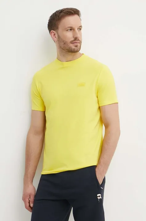 Футболка Karl Lagerfeld чоловіча колір жовтий однотонна 542221.755051