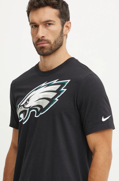 Pamučna majica Nike Philadelphia Eagles za muškarce, boja: crna, s tiskom, N199-00A-86-CLH