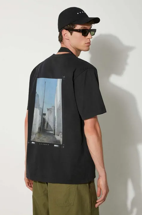 Βαμβακερό μπλουζάκι STAMPD Moroccan City Vintage ανδρικό, χρώμα: μαύρο, SLA-M3332TE-BLK