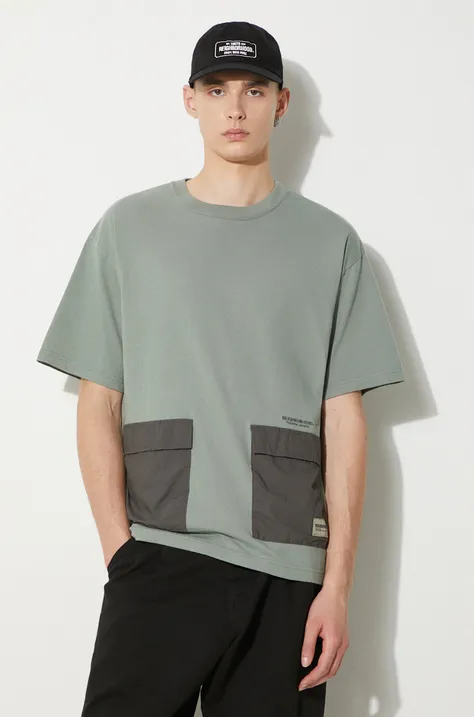 Βαμβακερό μπλουζάκι NEIGHBORHOOD Design Crewneck ανδρικό, χρώμα: πράσινο, 241UWNH.CSM05