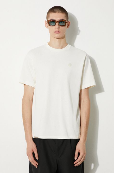 Bavlněné tričko AAPE Tee béžová barva, AAPTEM1413XXM