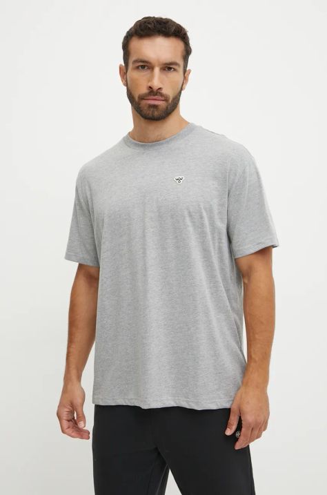 Hummel t-shirt in cotone colore grigio