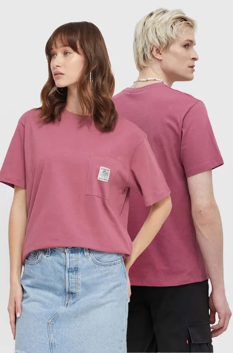 Bombažna kratka majica Kaotiko roza barva