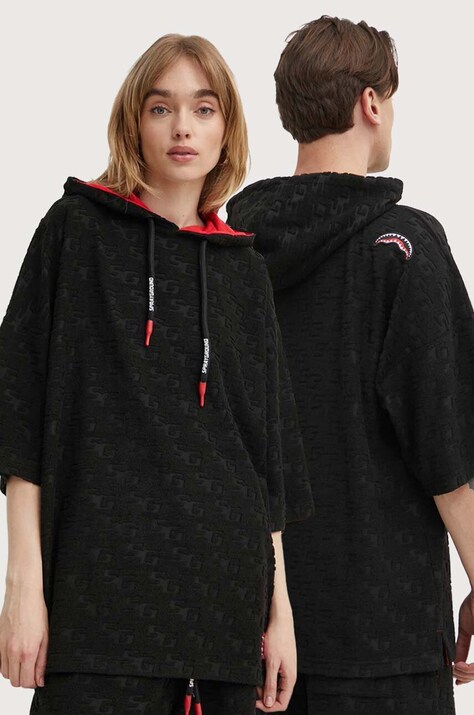 Sprayground tricou culoarea negru, neted