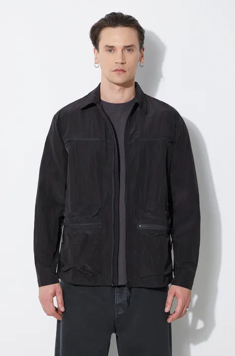 Куртка Rains Kano колір чорний перехідна oversize 19220. 01