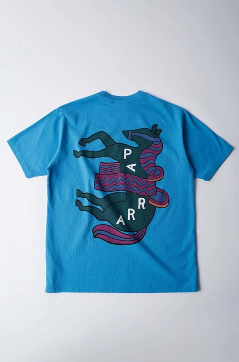 by Parra t-shirt in cotone Fancy Horse colore blu 51206