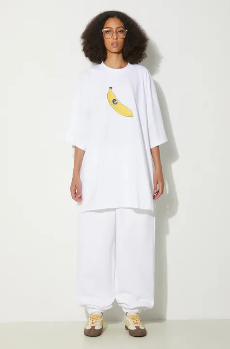 VETEMENTS t-shirt bawełniany Banana T-Shirt kolor biały z nadrukiem UE64TR380W