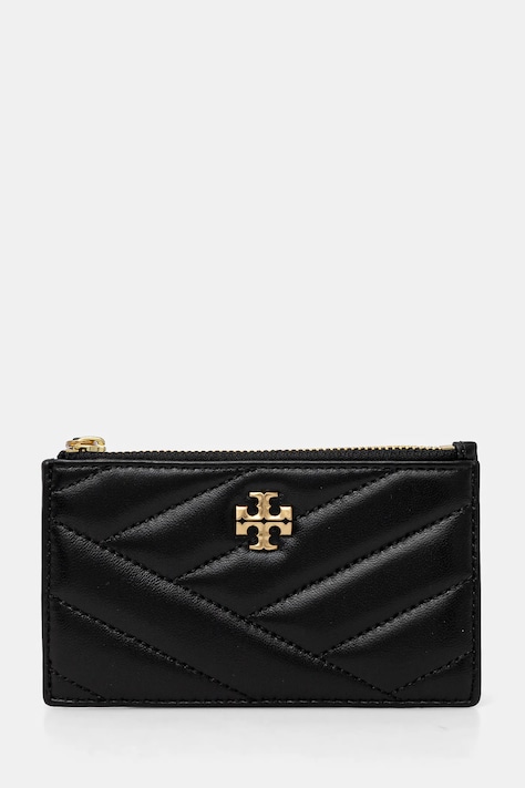 Tory Burch portofel de piele Kira femei, culoarea negru, 156556.001