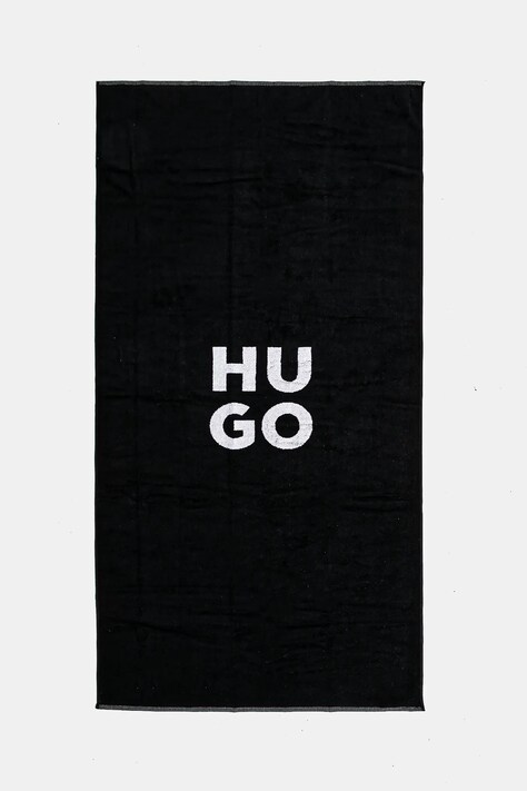 HUGO pamut törölköző fekete, 50535803