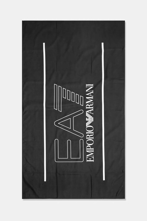 Ručník EA7 Emporio Armani 160 x 90 cm černá barva, CC487.914002