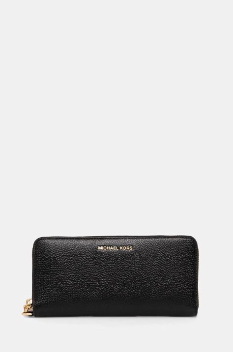 Kožená peněženka MICHAEL Michael Kors černá barva, 32T4GJ6E7L