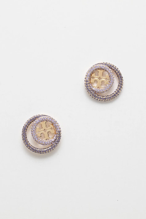 Позолоченные серьги Tory Burch Miller Pave 157231-400