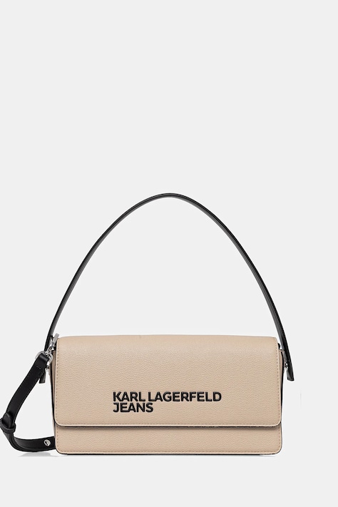 Kabelka Karl Lagerfeld Jeans béžová barva, A2W30250