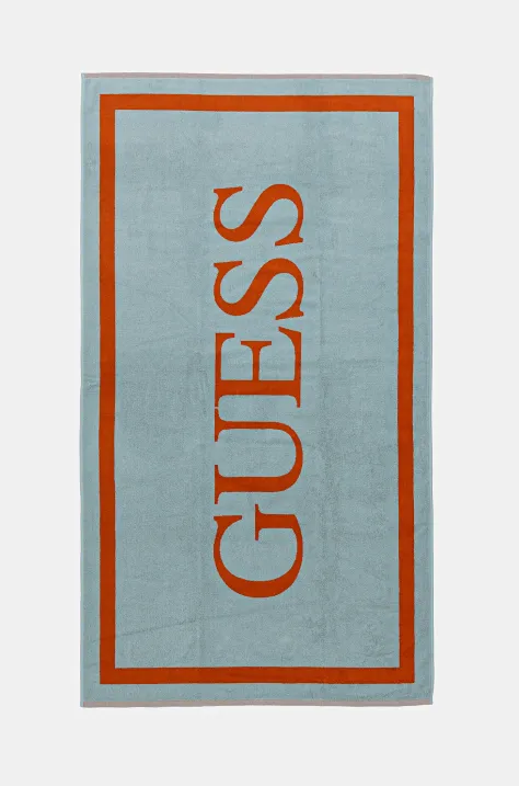 Guess ręcznik bawełniany kolor turkusowy E5GZ13 SG00P