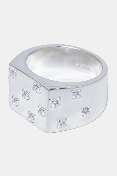 HATTON LABS pierścionek srebrny Peyote Ring HL-S5-294-01