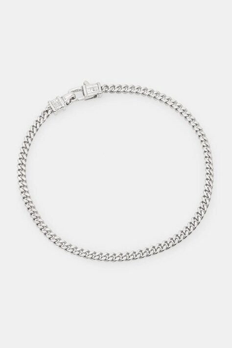 Strieborný náramok Tom Wood Curb Bracelet M dámsky, 100255