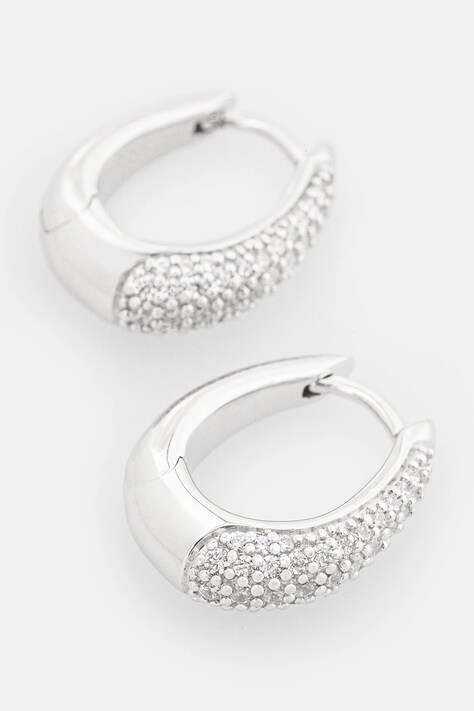 Срібні сережки Tom Wood Liz Hoops Pave — фото 2