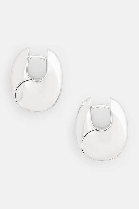 Strieborné náušnice Tom Wood Pebble Hoops Medium V1 101340