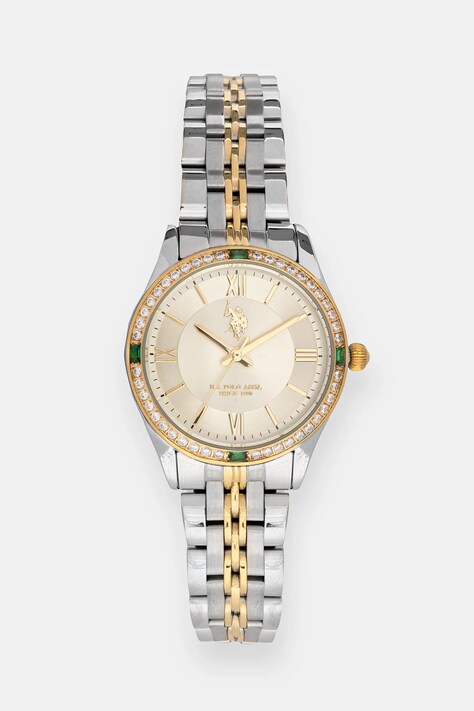 U.S. Polo Assn. zegarek GISELLE damski kolor srebrny USP8326YG