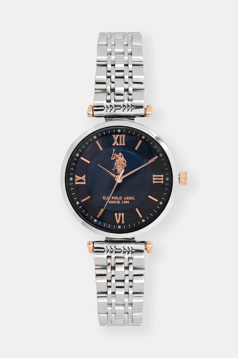 Ρολόι U.S. Polo Assn. HARPER χρώμα: ασημί, USP5834BL
