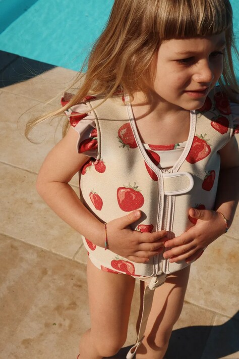 Dětská plavecká vesta Konges Sløjd AVERY FLOAT VEST béžová barva, KS102695