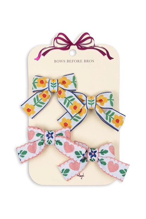 Konges Sløjd Spinki do włosów dziecięce 4 PACK BOW HAIR CLIPS 4-pack KS102747