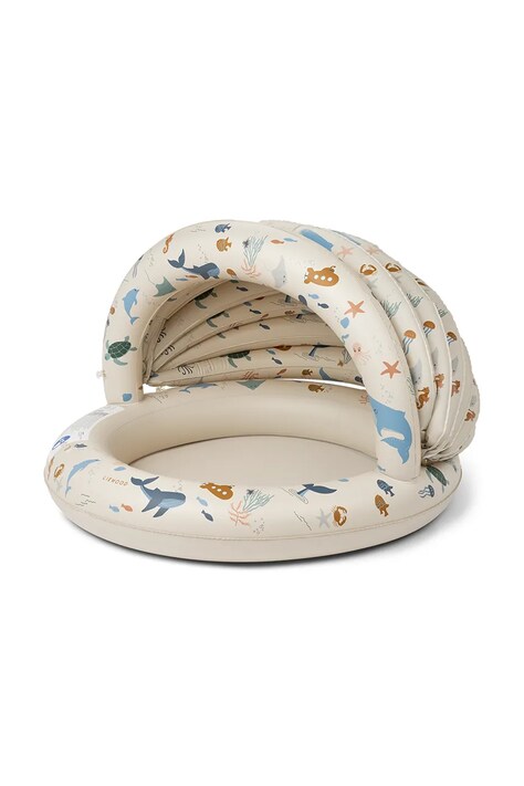 Dětský bazén Liewood Hadleia Printed Canopy Pool béžová barva, LW19955