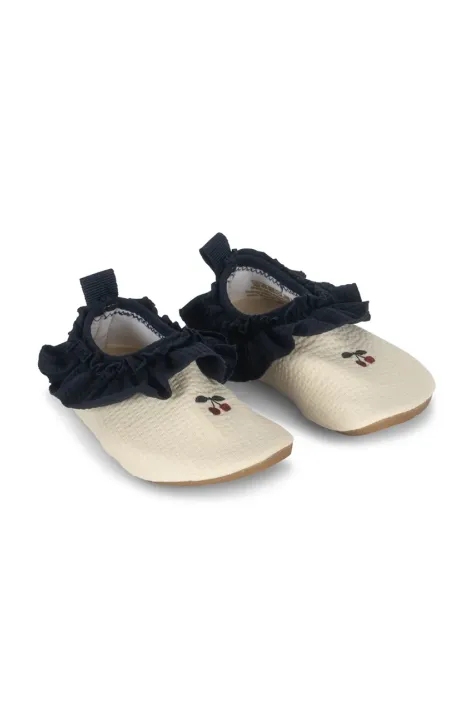 Konges Sløjd pantofi de apă pentru copii SAILOR FRILL SWIM SHOES culoarea bej, KS102708