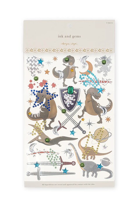 Комплект стилизиращи аксесоари Konges Sløjd GEM STONES AND TATTOOS KS102612
