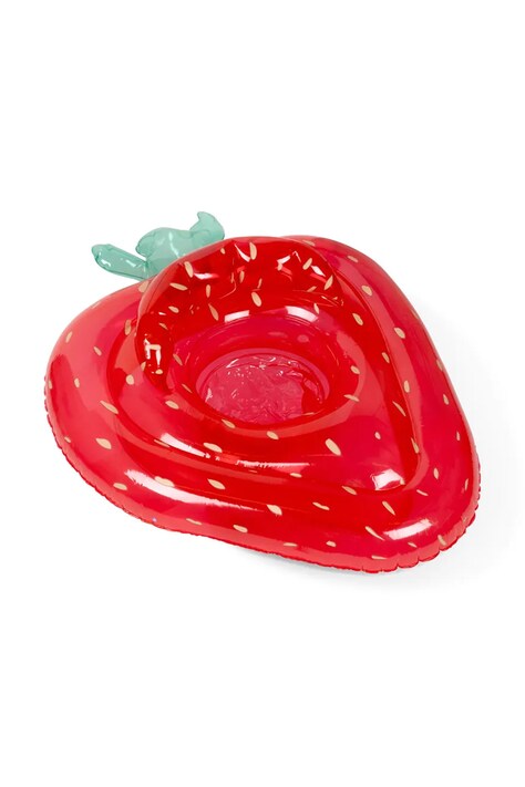 Konges Sløjd saltea pneumatică pentru înot BABY WATER RING STRAWBERRY culoarea rosu, KS102485