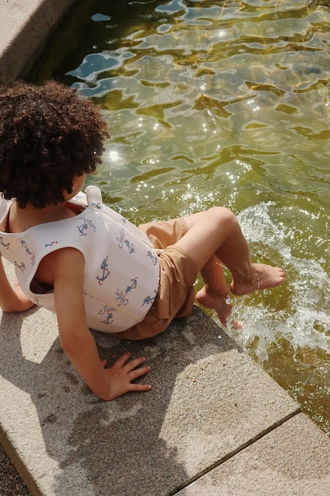 Detská plavecká vesta Konges Sløjd ELLIS SWIM VEST béžová farba, KS103229