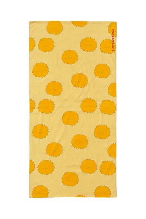 Детское хлопковое полотенце Tinycottons SUN TOWEL цвет жёлтый SS25-378