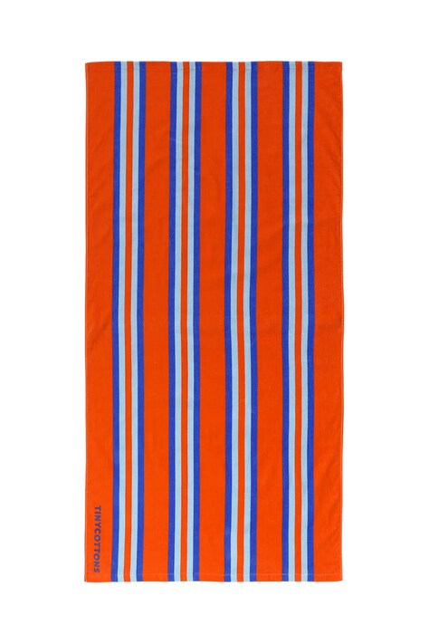 Tinycottons prosop din bumbac pentru copii STRIPES TOWEL culoarea portocaliu, SS25-379
