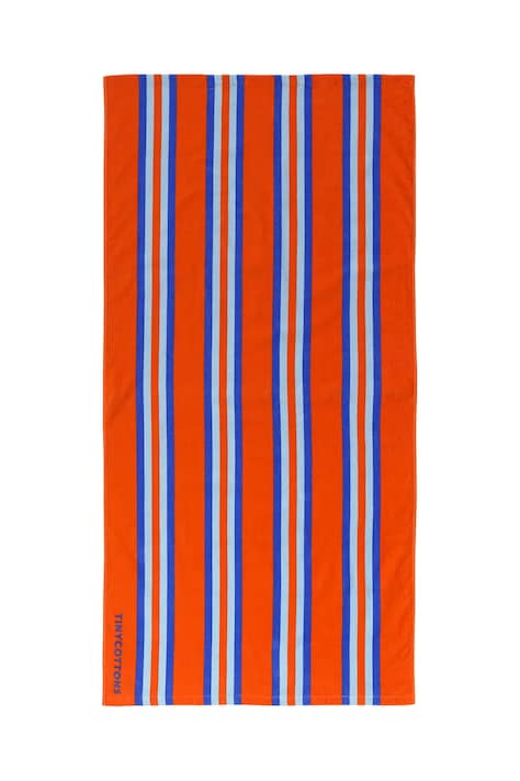 Дитячий бавовняний рушник Tinycottons STRIPES TOWEL колір помаранчевий SS25-379