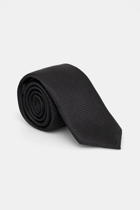 HUGO cravata de matase culoarea negru, 50535360