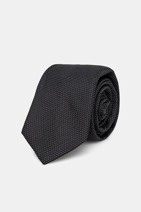 Hedvábná kravata Calvin Klein černá barva, K10K113873