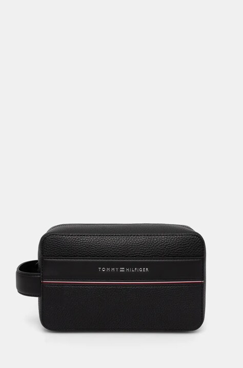 Tommy Hilfiger portfard culoarea negru, AM0AM13048