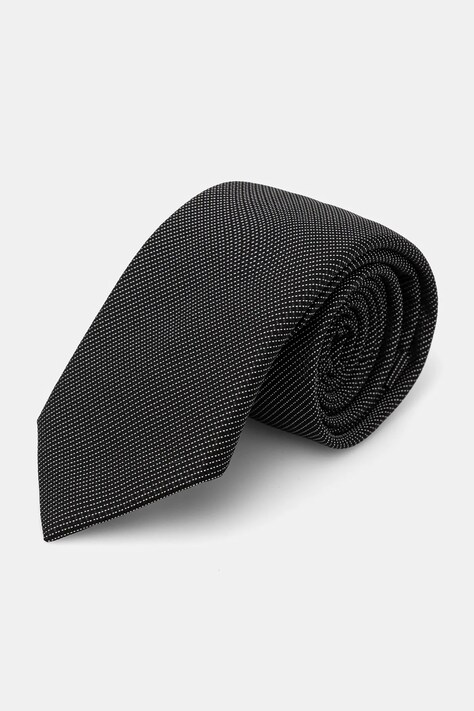 Hedvábná kravata BOSS černá barva, 50532061