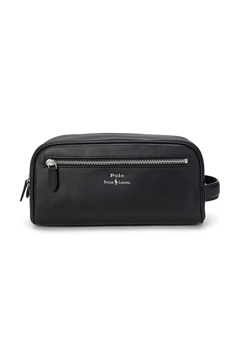 Polo Ralph Lauren bőr kozmetikai táska fekete, 405963262