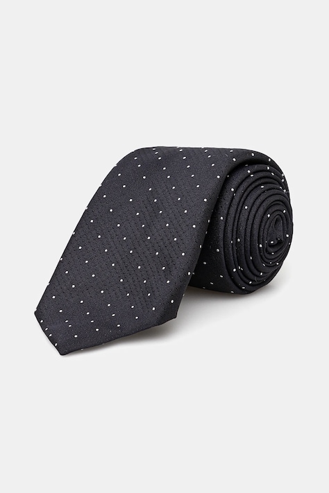 BOSS cravată din amestec de mătase culoarea albastru marin, 50538969