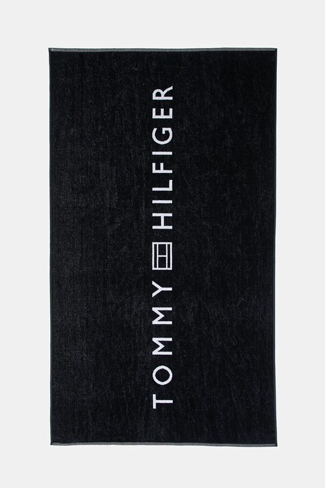 Bavlněný plážový ručník Tommy Hilfiger tmavomodrá barva, UU0UU00108