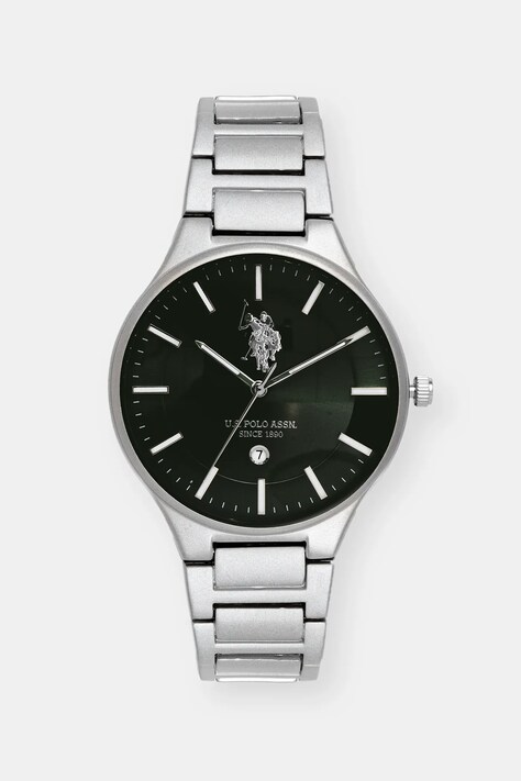 U.S. Polo Assn. zegarek JORDAN męski kolor srebrny USP7182GR