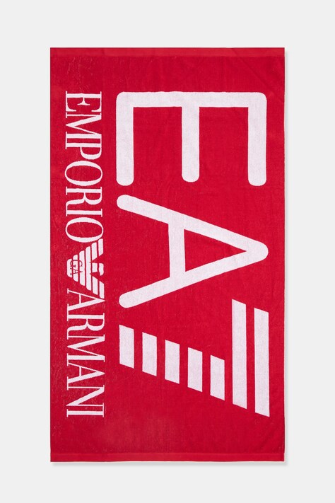 Bavlněný ručník EA7 Emporio Armani červená barva, AF13300.7X000102