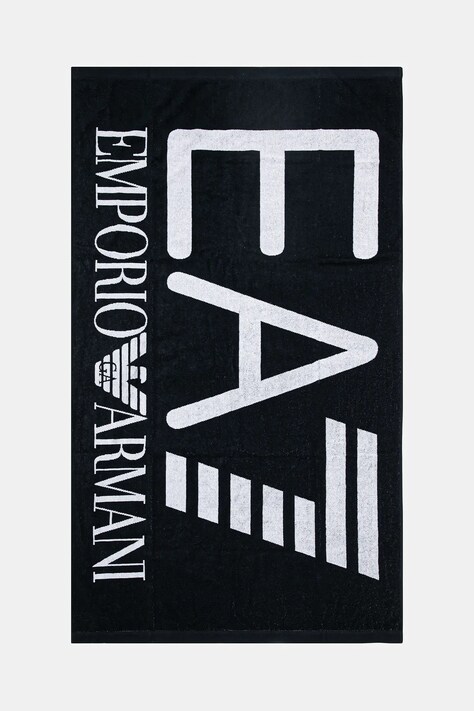 Bavlněný ručník EA7 Emporio Armani černá barva, AF13300.7X000102
