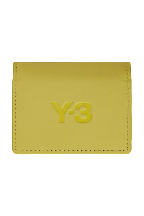Шкіряний гаманець Y-3 Card Holder колір жовтий JW0805
